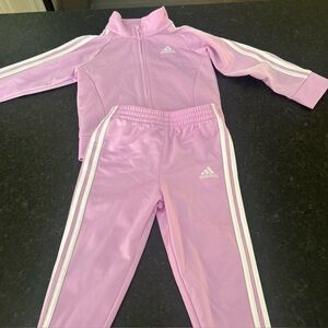 Adidas Kids Pinkish Purple Shade Tracksuit- 24 months